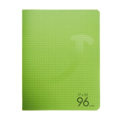 Cahier polypro 17 x 22 cm 96 pages petits carreaux Cultura - Vert