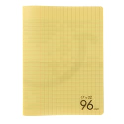 Cahier polypro - 17 x 22 cm - Cultura - 96 pages grands carreaux - Jaune