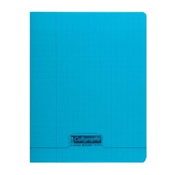 Cahier polypro - 24 x 32 cm - Clairefontaine - 96 pages grands carreaux - Bleu