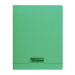 Cahier polypro - 24 x 32 cm - Clairefontaine - 96 pages grand carreaux - Vert