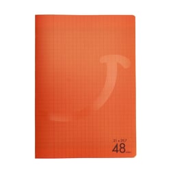 Cahier 48 pages grands carreaux A4 21 x 29,7 cm Polypropylène Cultura Orange