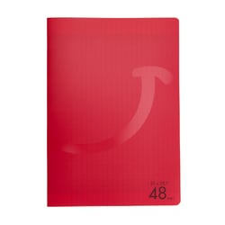 Cahier 48 pages grands carreaux A4 21 x 29,7 cm Polypropylène Cultura Rouge