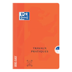 1 cahier de travaux pratiques polypro - Format A4 21 x 29.7 cm - Openflex - Oxford - 40 pages unies et 40 pages grands carreaux - Coloris assortis