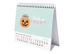 Calendrier de bureau 2021 - Deluxe - 20 x 17 cm - Grupo Erik - Pusheen Foodie Collection