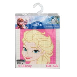 Kit canevas - La Reine des Neiges Elsa  - 12x12 cm - Réf 592