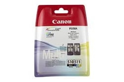 2 cartouches d'encre PG510 et CL511 - noir et couleur - Canon