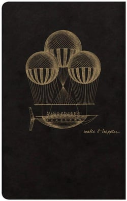 1 carnet - 7.5 x 12 cm - Flying Spirit Black - Clairefontaine - 48 pages lignées - Designs assortis
