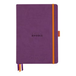 Carnet - Format A5 14.8 x 21 cm - Goalbook - Rhodia - 240 pages pointillées - Violet