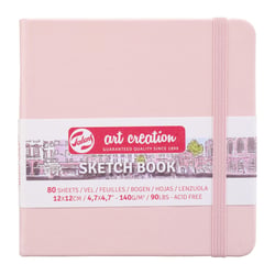Carnet de croquis - 12 x 12 cm - Sketchbook - Talens Art Creation - 80 pages unies - Rose