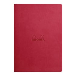 Carnet - Format A5 14.8 x 21 cm - Rhodiarama - Rhodia - 64 pages lignées - Rouge coquelicot