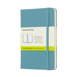 Carnet - 9 x 14 cm - Moleskine - Pages unies - Bleu lagon