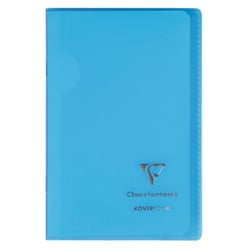 1 carnet polypro - 11 x 17 cm - Koverbook - Clairefontaine - 96 pages petits carreaux - Coloris assortis