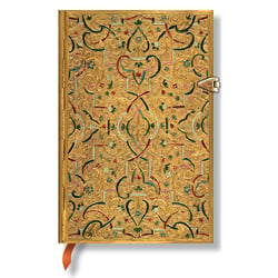 Carnet a couverture rigide marqueterie d'or - mini - ligne - 208 p.