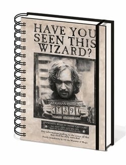 Carnet à spirales A5 - Wanted Sirius Black