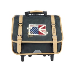 Cartable à roulettes IKKS Navy - Gris - 2 compartiments
