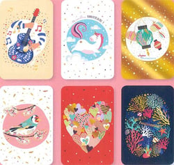 CARTE DBLE SUGAR CANDY 11,5x17,4 AVEC ENV