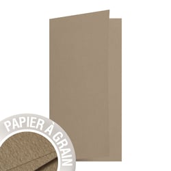 5 cartes pliées Grain de Pollen 105x210 mm - ficelle