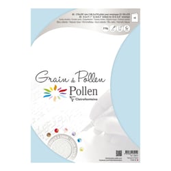 5 cartes pliées Grain de Pollen 148,5x210 mm  - bleu celeste