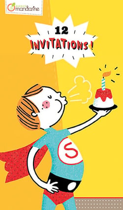 Carnet - 12 invitations - Super Héros
