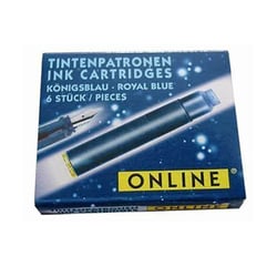 Lot de 6 cartouches Stylo-plume - Online - bleu