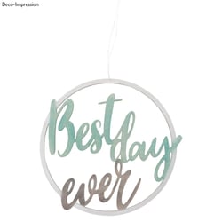 Cercle en bois - 30 cm - Best day ever