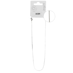 Chaine serpentine en acier inoxydable 40 cm + 5 cm extension
