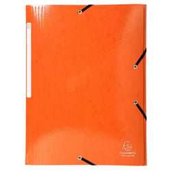 Chemise à élastique 3 rabats A4 - Maxi Capacity - Carton - Exacompta - Orange