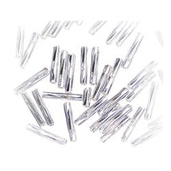 Chevilles en verre twistet - argent 
