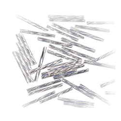 Chevilles en verre twistet 25 mm - argent 