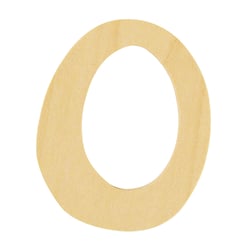 Chiffre n°0 - bois arrondi - 6 cm