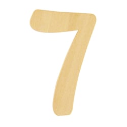 Chiffre n°7 - bois arrondi - 6 cm