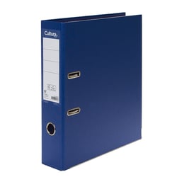 Classeur à levier A4 - Dos 70 mm - Carton et polypropylène - Bleu foncé - Cultura