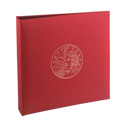 Classeur numismatique rouge - 25x25cm