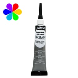 Cerne relief procelaine 150 Pébéo 20 ml - Étain