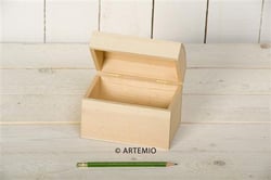 Coffret en bois à décorer - 15x9.8x11.4 cm 