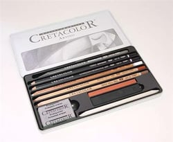 Coffret Beaux Arts pour dessin au graphite pour Esquisse 10 pièces Artino