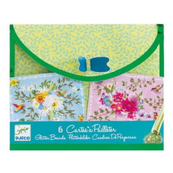 Cartes colibri et fleur à pailleter