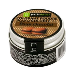 Colorant poudre - brun chocolat - 8 g - Patisdécor