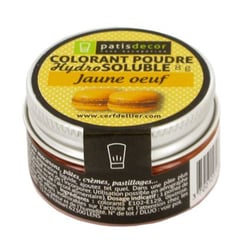 Colorant poudre - jaune oeuf - 8 g - Patisdécor