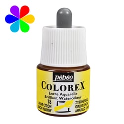 Encre aquarelle Colorex Pébéo - 45 ml - jaune citron