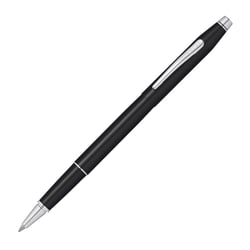 Stylo roller - Century Classic laqué noir - Pointe moyenne - Cross