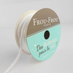 Bobinette Frou-Frou - 10 m x 2 mm - Cordon de satin - Neige