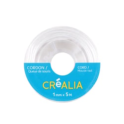 Cordon queue de souris 1 mm x 5 m Créalia - Blanc