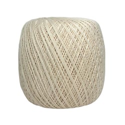 Pelote de fil à crocheter 100% coton - Distrifil - Déco 8 - Écru