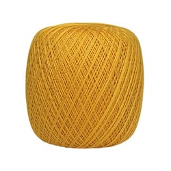 Pelote de fil à crocheter 100% coton - Distrifil - Déco 8 - Jaune d'or