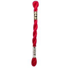Fil à broder DMC - Coton perlé n°3 - Rouge carmin métallisé 321