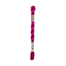 Fil à broder DMC - Coton perlé n°3 - Rose magenta métallisé 718