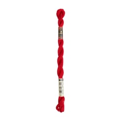 Fil à broder DMC - Coton perlé n°5 - Rouge carmin métallisé 321