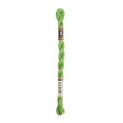 Fil à broder DMC - Coton perlé n°5 - Vert printemps métallisé 703