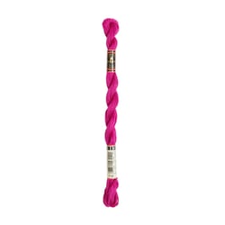 Fil à broder DMC - Coton perlé n°5 - Rouge magenta métallisé 718